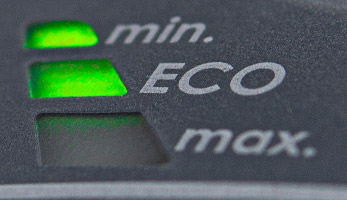 THOMAS Perfect Air, режим ECO для очищення повітря  THOMAS Perfect Air, рівень потужності ECO для роботи пилососа у якості очисника повітря