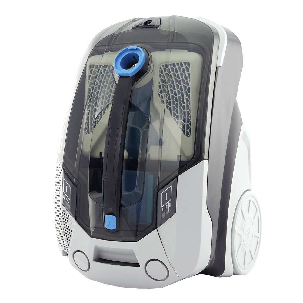 Vestfalia XT, вертикальне паркування пилососа Мийний пилосос THOMAS Vestfalia XT, веритикальне паркування. Під напівпрозорою кришкою встановлено AquaBOX