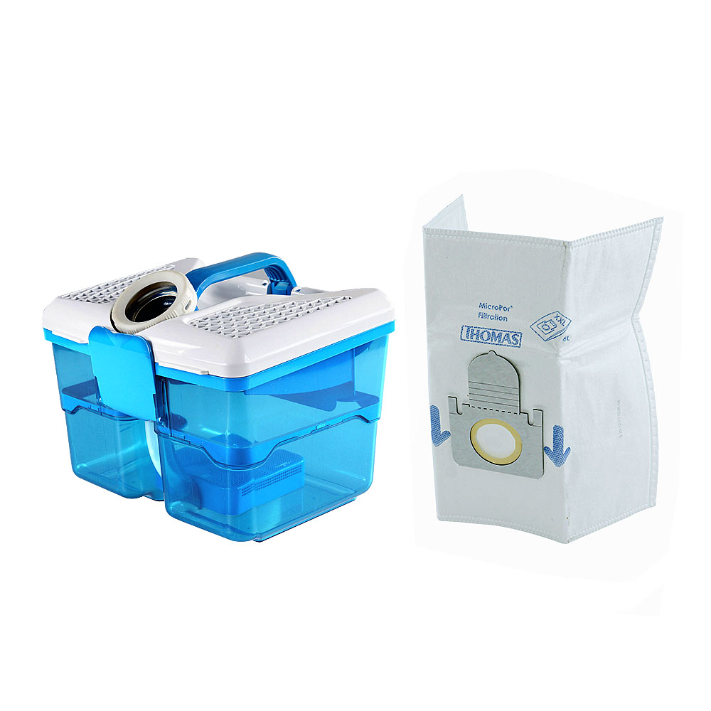 Multi Clean X10  Parquet, AquaBOX та HEPA-мішок у комплекті THOMAS Multi Clean X10  Parquet, у комплекті 2 альтернативні системи фільтрації: водяний фільтр AquaBOX та HEPA-мішок