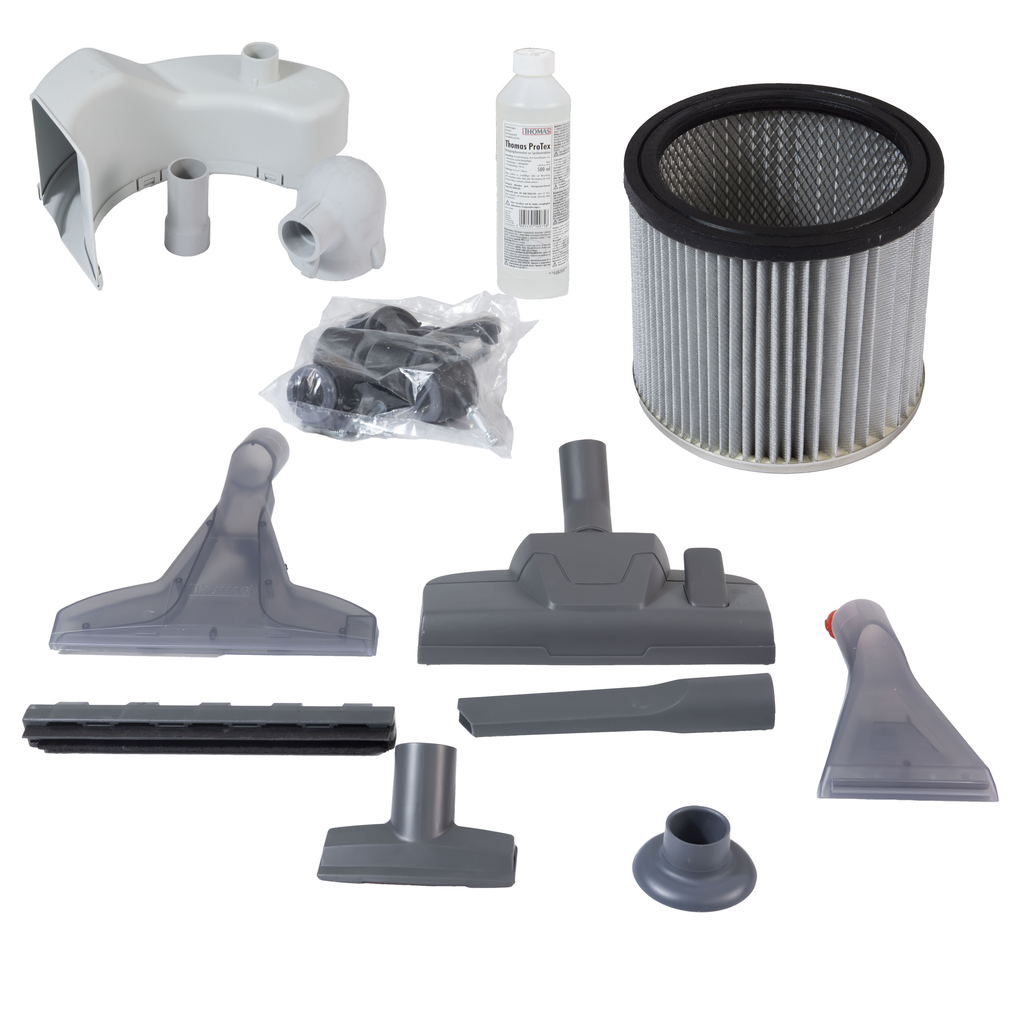 Prestige 20S Aquafilter, повна комплектація та витратні матеріали Prestige 20S Aquafilter, у комплекті насадки для будь-яких поверхонь, фільтр-патрон, мийний концентрат