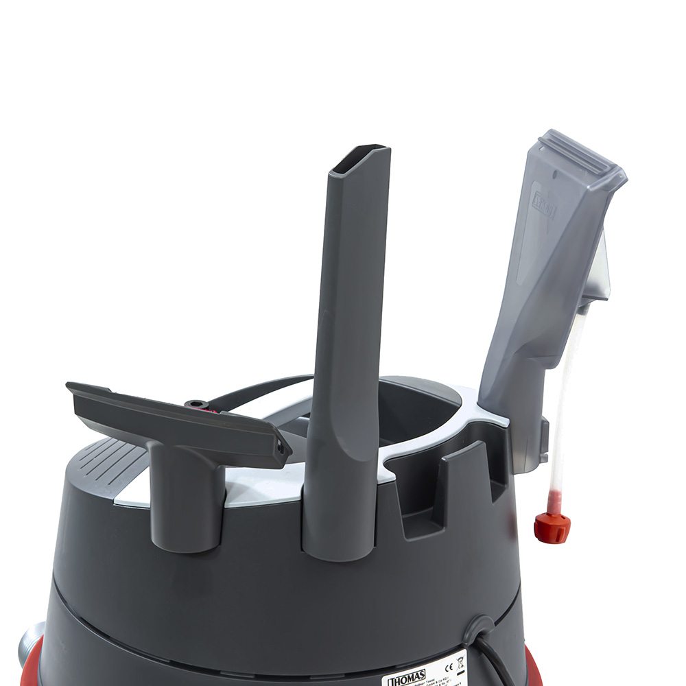 Prestige 20S Aquafilter, насадки закріплені на верхній частині корпусу THOMAS Prestige 20S Aquafilter, маленькі насадки зручно закріплені на верхній частині корпусу