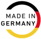 Made in Germany Знак MADE IN GERMANY. Неповна окружність у чорному, жовтому і червоному кольорах плюс текст