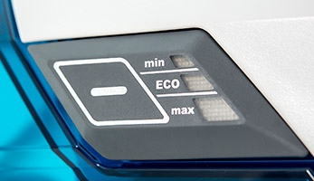 THOMAS vacuum cleaner power button with TouchTronic power control THOMAS vacuum cleaner power button with TouchTronic power control. MIN, MAX, ECO modes. Light indication of the modes