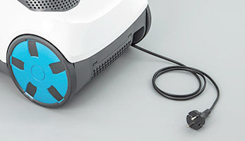 Пилосос THOMAS, довгий мережевий шнур, що змотується автоматично Пилосос THOMAS, довгий мережевий шнур із автоматичним змотуванням забезпечує великий радіус дії та комфорт