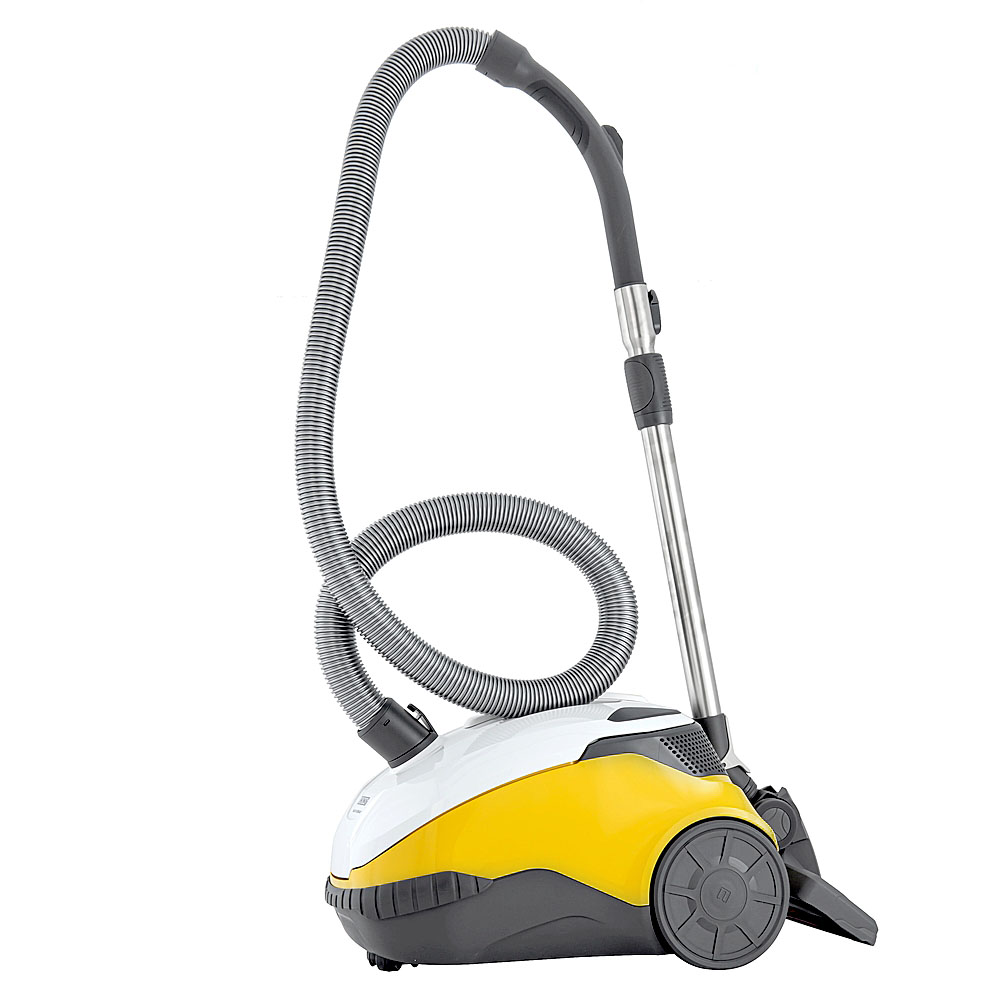 Perfect Air Animal Pure with hose, tube and nozzle, side view THOMAS Perfect Air Animal Pure bagless vacuum cleaner with hose, telescopic tube and nozzle, side view