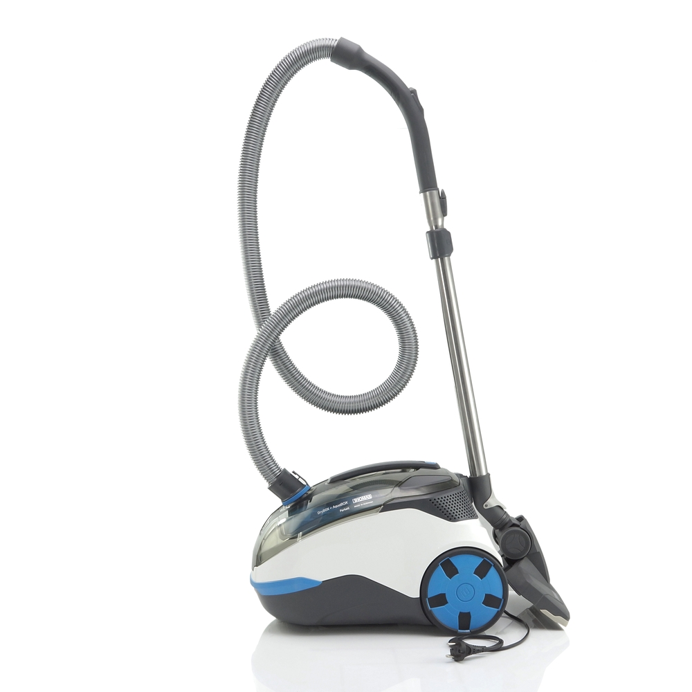 DryBox & AquaBox Parkett зі шлангом, трубою та насадкою, вид збоку Пилосос THOMAS DryBox & AquaBox Parkett зі шлангом, телескопічною трубою та насадкою, вид збоку