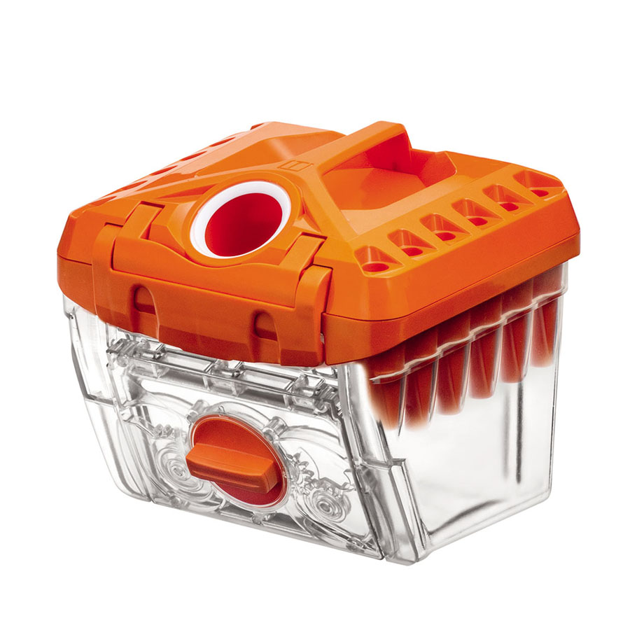 THOMAS DryBOX cyclone filtration system with orange lid DryBOX cyclone filter with fractional dust separation technology. Transparent container with orange lid and latch