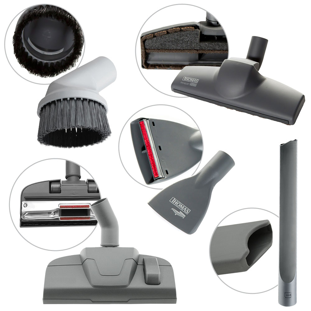 THOMAS Mistral XS, complete set of nozzles Mistral XS, nozzles for carpets and hard floors, parquet, mattresses, crevices and delicate surfaces