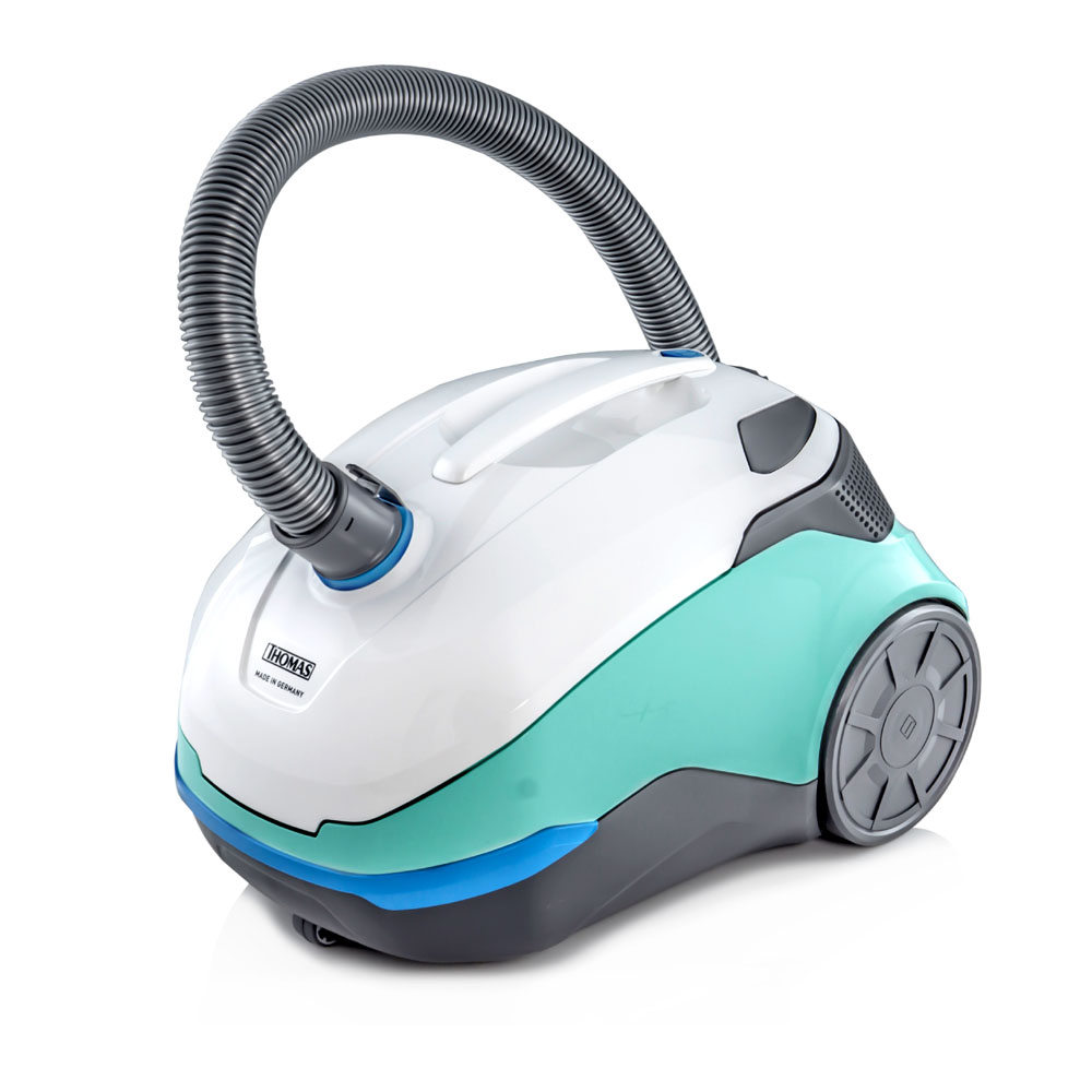 THOMAS Perfect Air Feel Fresh X3 vacuum cleaner with attached hose THOMAS Perfect Air Feel Fresh X3 bagless vacuum cleaner for dry cleaning and liquid collection with attached hose