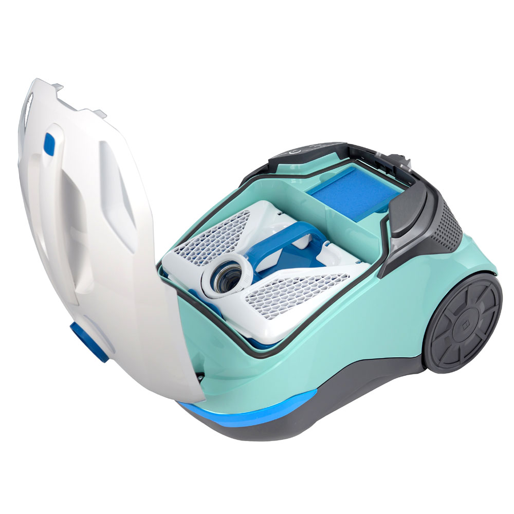 Perfect Air Feel Fresh X3 vacuum cleaner with open lid and AquaBOX Perfect Air Feel Fresh X3 bagless vacuum cleaner with open lid and AquaBOX water filter