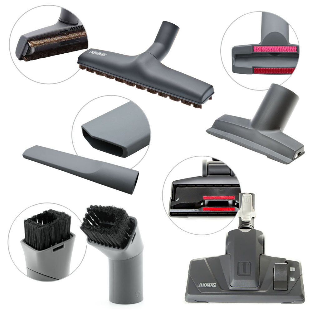 THOMAS Perfect Air Feel Fresh X3, complete set of nozzles Perfect Air Feel Fresh X3, nozzles for carpets and hard floors, parquet, upholstered furniture, crevices and delicate surfaces