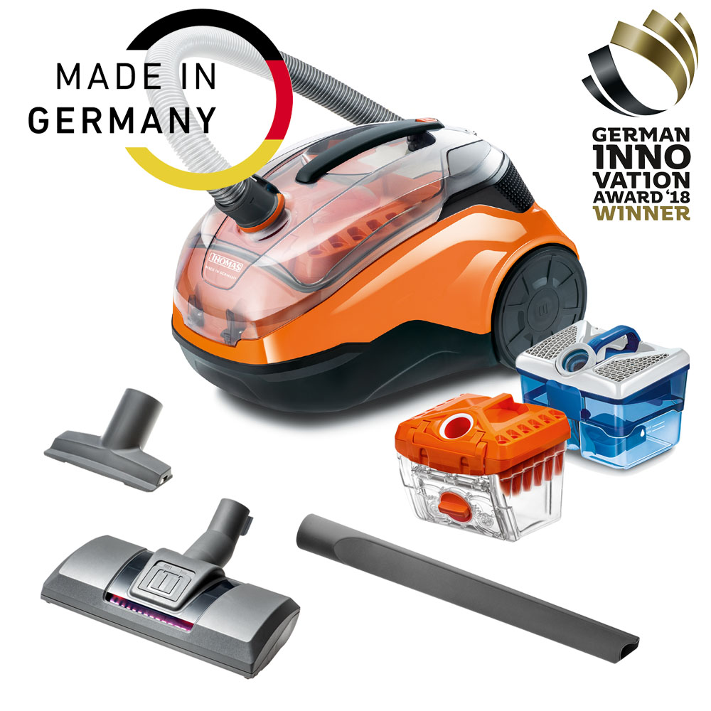 German vacuum cleaner Cycloon Hybrid Family & Pets, complete set THOMAS Cycloon Hybrid Family&Pets, a German vacuum cleaner with two filtration systems and a turbo brush