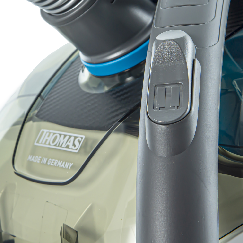 DryBOX+AquaBOX Parkett, механічний регулятор потужності Пилосос THOMAS DryBOX+AquaBOX Parkett, заслінка на рукоятці шлангу для механічного регулювання потужності