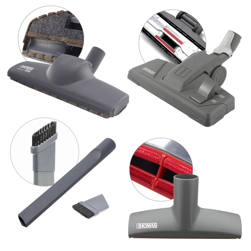 THOMAS DryBOX+AquaBOX Parkett, насадки для сухого прибирання THOMAS DryBOX+AquaBOX Parkett, насадки для підлоги, щілин, делікатних поверхонь та для чищення меблів від шерсті